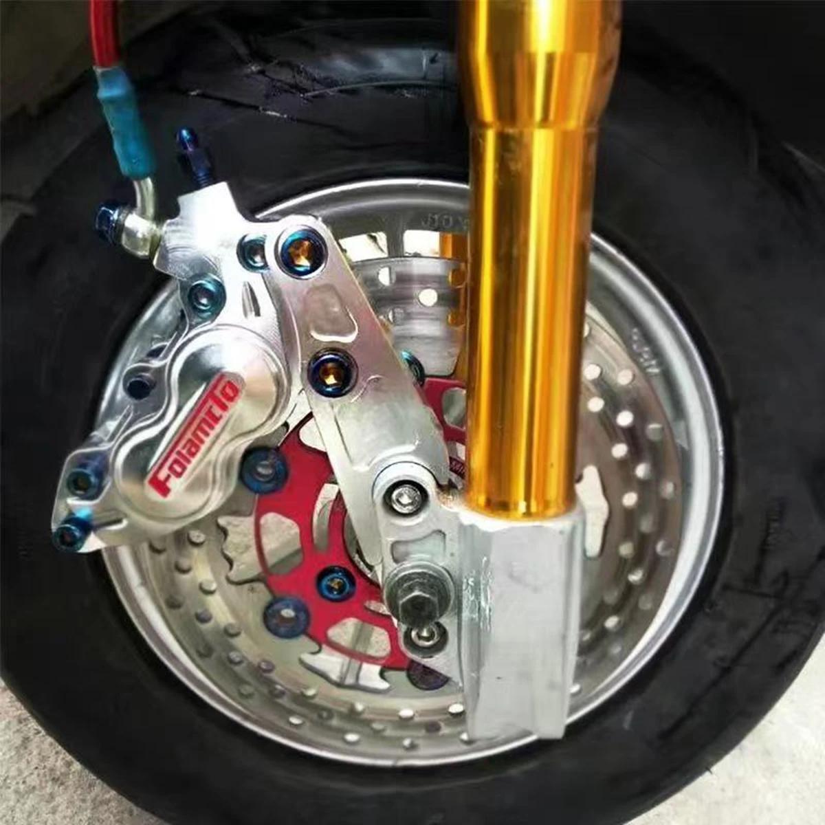 Motorcycle 40mm Axial Front Brake Caliper Bracket Adapter For 30-33 core Front Shock Absorber Suspension Niu N1 N1s Scooter - Image 3