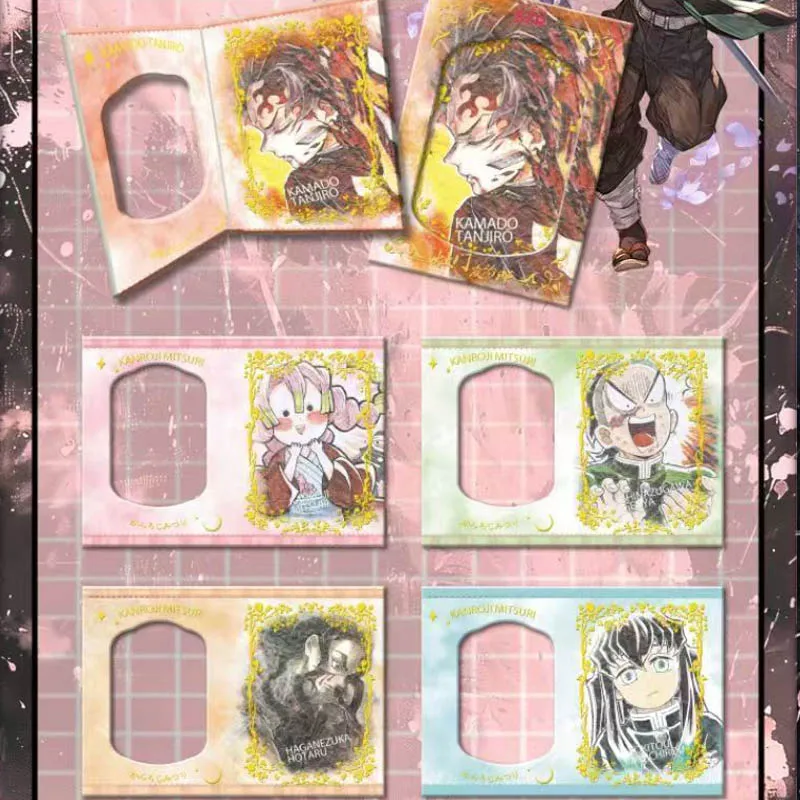 Cartes à collectionner Anime Demon Slayer, collection Huanka, souffle important, mignon, carte Raster transparente, autocollant pliant, vente en gros, nouveau