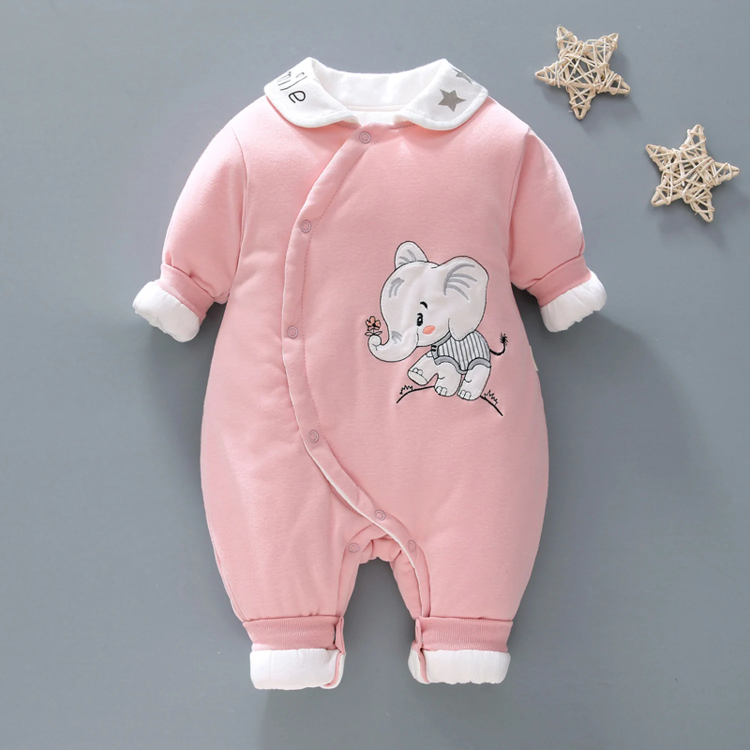 

Winter newborn baby girls clothing rompers for infant boys girls clothes outfits jumpsuit baby outer wear thick warm rompers