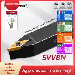 SVVBN1212, SVVBN1616, SVVBN2020, SVVBN2525, ferramenta de torneamento externo, barra do cortador, suporte do torno CNC