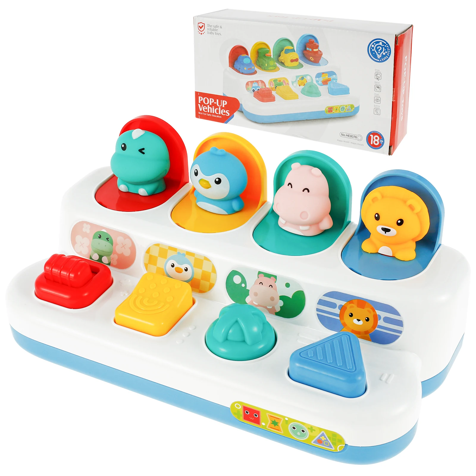 

Creative Pop-up Toys Hide and Seek Animal Educational Toys Color Sorting Animal Push Doll Toys Toddlers Birthday Christmas Gifts