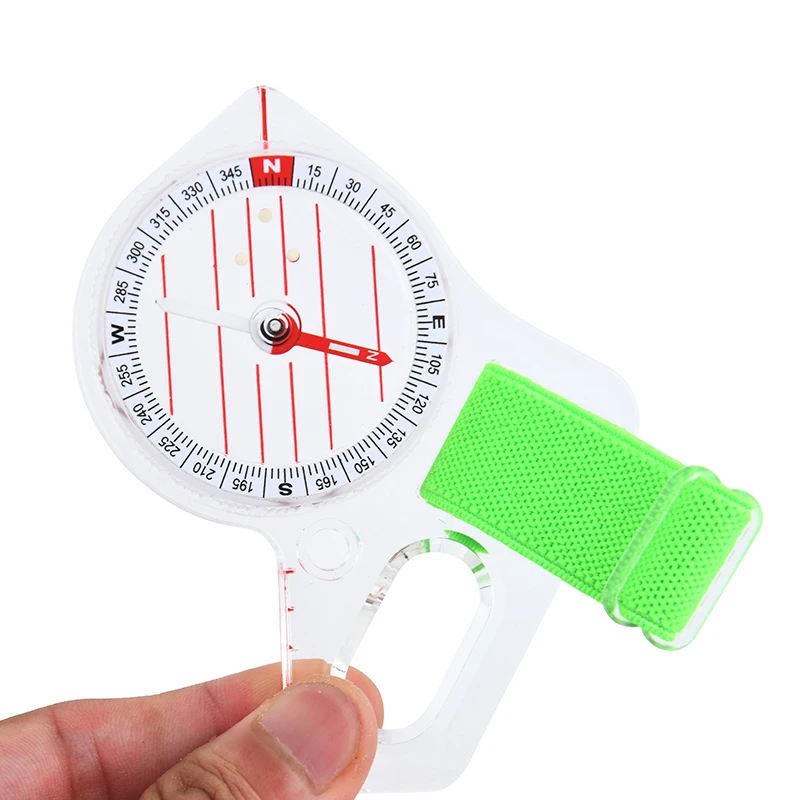 1pc Outdoor Professional Thumb Compass Competition Orienteering Compass Portable Compass Map Scale Compass Outdoor Camping Tool