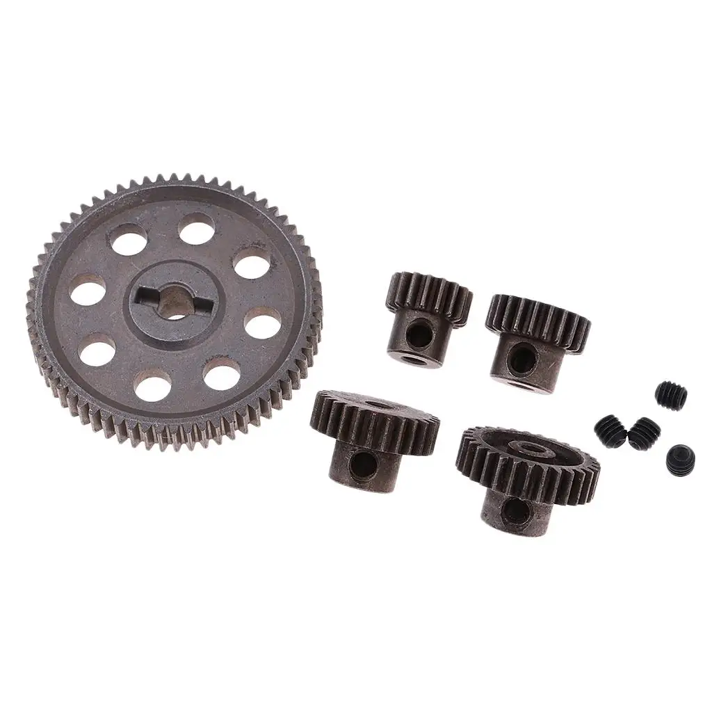 Steel Diff Main Gear 64T & Motor Pinions 29T/26T/21T/17T for HSP 1/10 RC Car