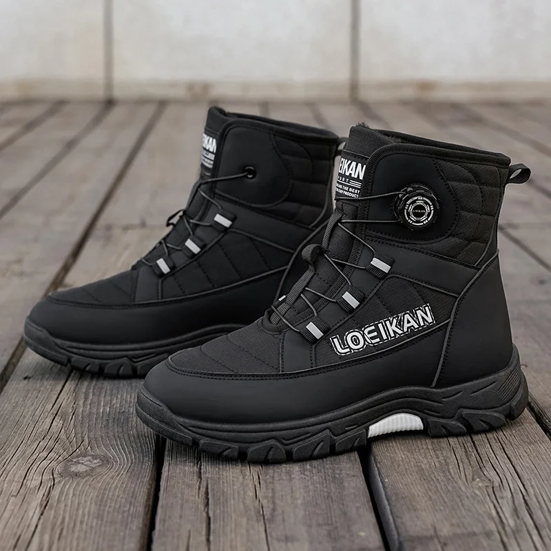حذاء شتوي للرجال كاجوال كاجوال للرجال أحذية المشي لمسافات طويلة أحذية الثلوج أحذية رياضية مصممة في الهواء الطلق موضة تزيد من القطن للتدفئة #4
