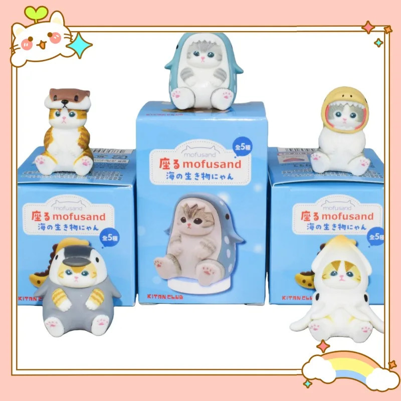 

Mofusand Shark Cat слепая коробка, набор загадочных фигурок-милый аниме, коллекционный декор для рабочего стола, кавайный подарок, игрушка-сюрприз, Рождественский подарок