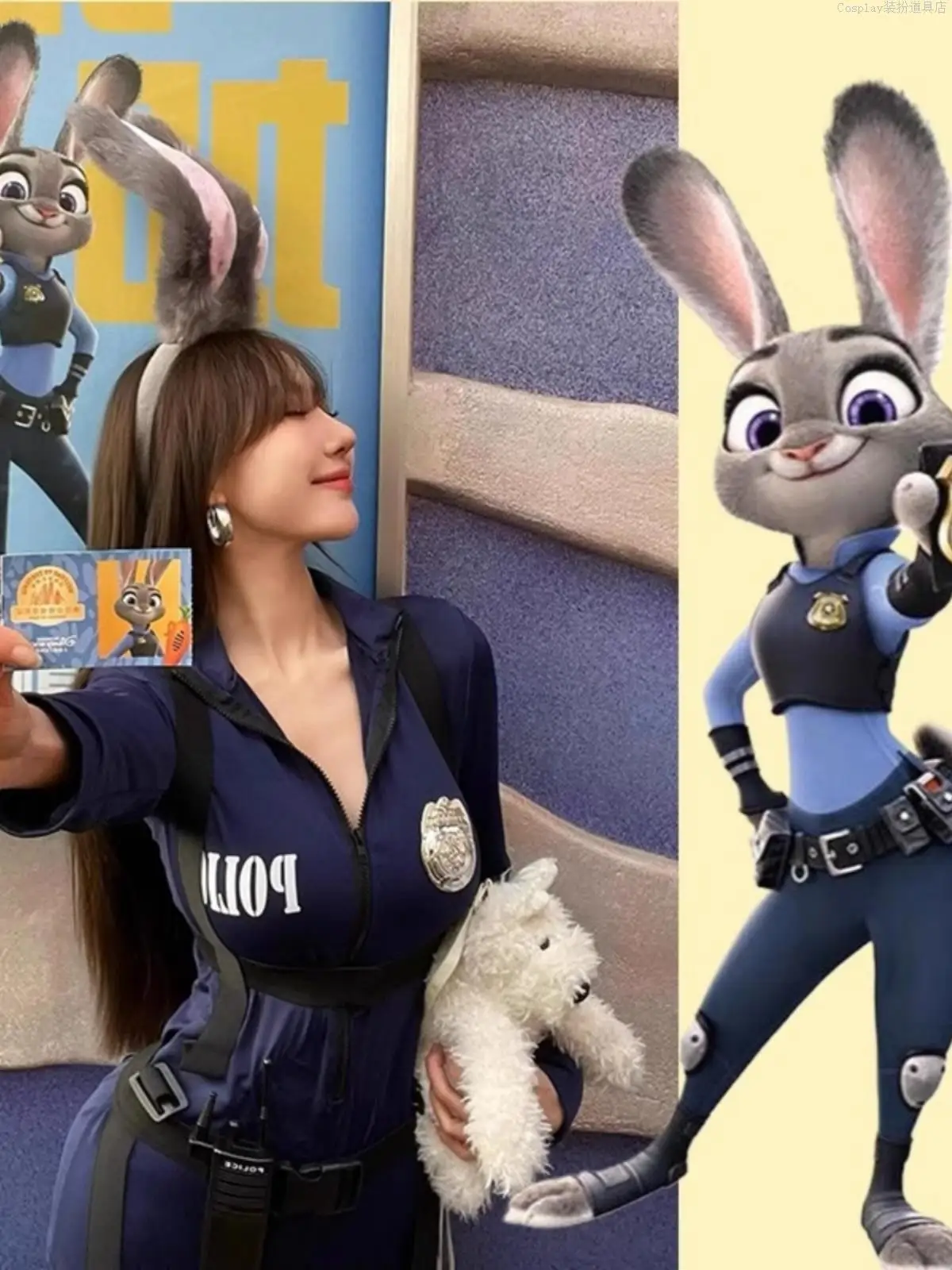 ชุดคอสเพลย์ตำรวจหญิงสุดเซ็กซี่ คลับ ดิ คลับ สำหรับฮาโลวีน สไตล์เพียวเดไซร์ พร้อมผมสไตล์เกาหลี กระโปรงเอวสูงแบบสตรีทแฟชั่น