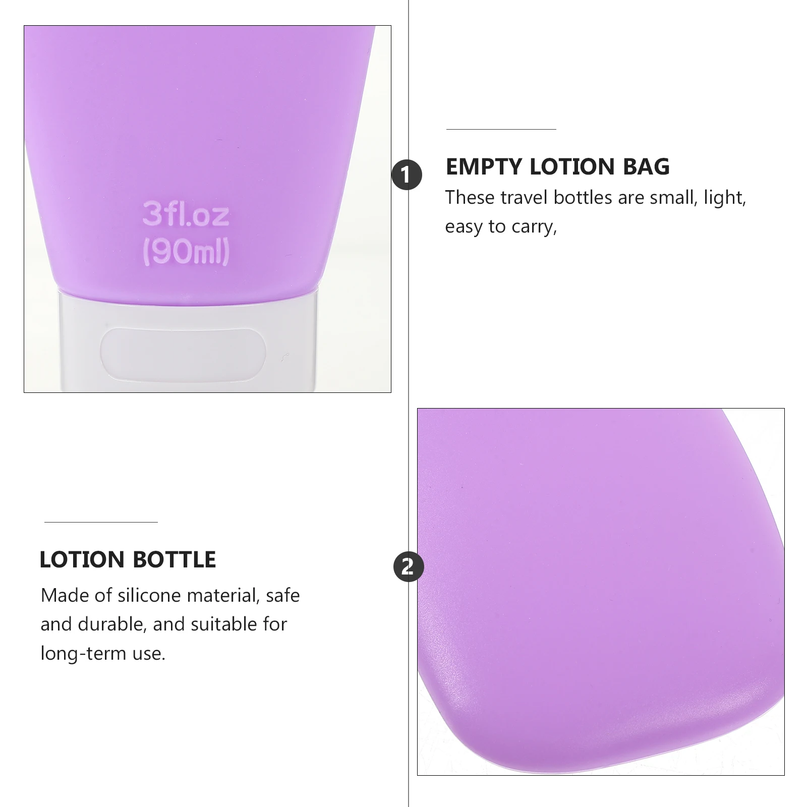

4pcs Silicone Bottles Travel Size Toiletries Leakproof Travel Toiletry Containers for Shampoo Lotion Storage Portable Kit