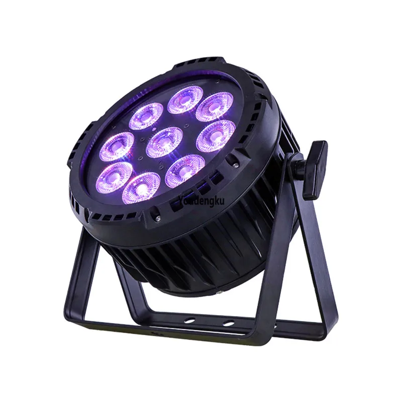 6 pieces with Road Cases 9x 10 Watt 4-IN-1 Hex LED Par Fixture Outdoor Battery Powered LED Par with Wireless DMX