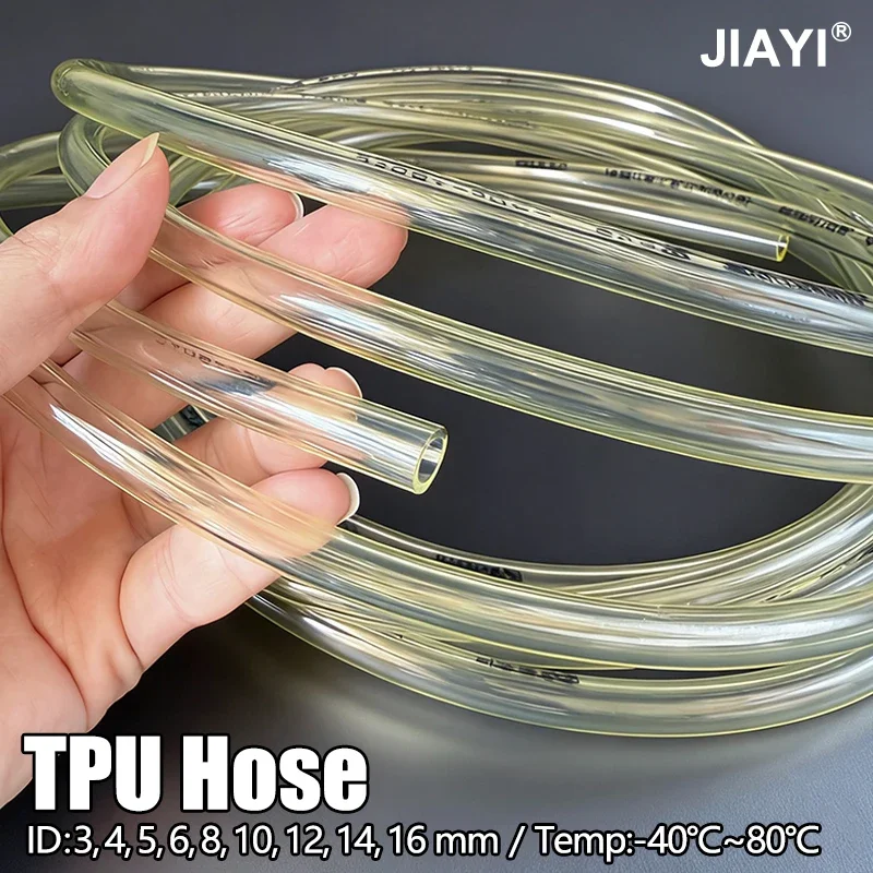 Yellow Anti-Corrosion TPU Fuel Hose Oilproof Leakproof Tubing ID 3~16mm 50cm-3M Fit ATV Motorcycle Lawnmower Garden Fuel Pipe