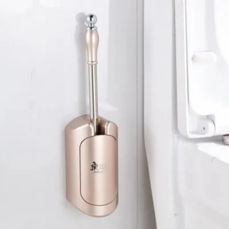 Toilet brush holder, wall-mounted bathroom cleaning brush, deep cleaning, drip-proof, bathroom cleaning tool brush holder