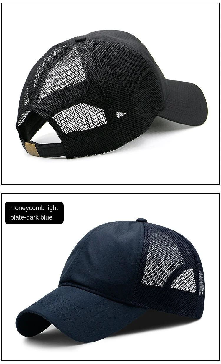 Großen Kopf Mann Plus Größe Baseball Kappe Männer Sommer Dünnen Stoff Mesh Sonnenhut Männliche Snapback Hüte M 55-60cm L 60-65cm gorras hombre – Detail 18