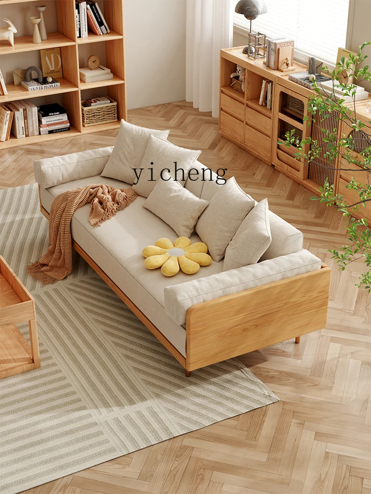 

X-11 solid wood folding sofa bed dual-purpose small apartment double telescopic pull-out multi-functional sofa