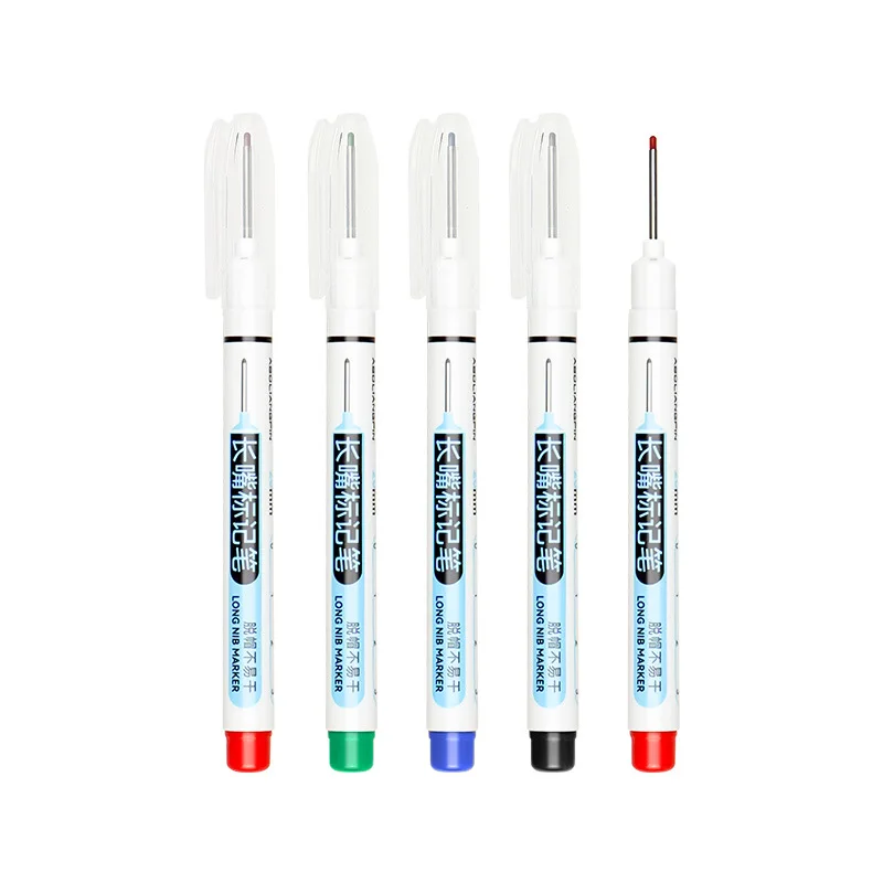 8pcs/Set Oil-Based Long Head Markers Super Long and Durable 20mm Tips Perfect for Metal Plastic Surfaces for Tiling Ceramics