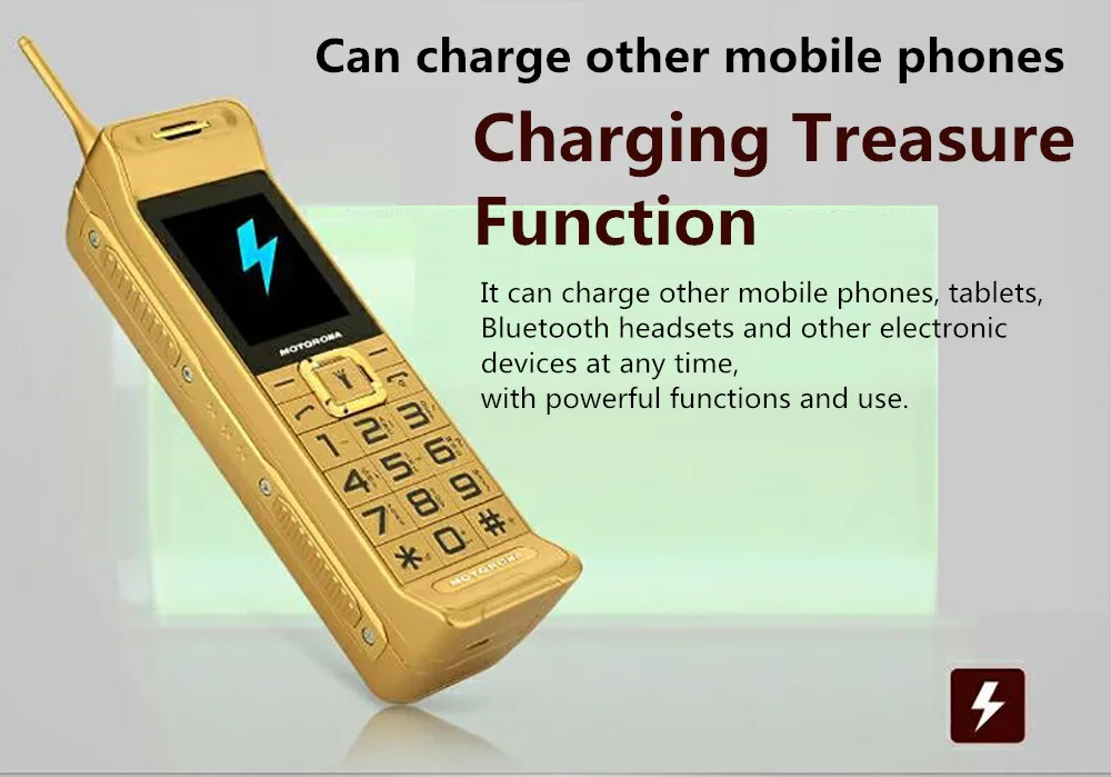 Long Standby C3 Retro Cellphone 2.2inches Dual SIM Card Mp3 Big Battery 6800mAh Bluetooth Unlocked Mobile Phone