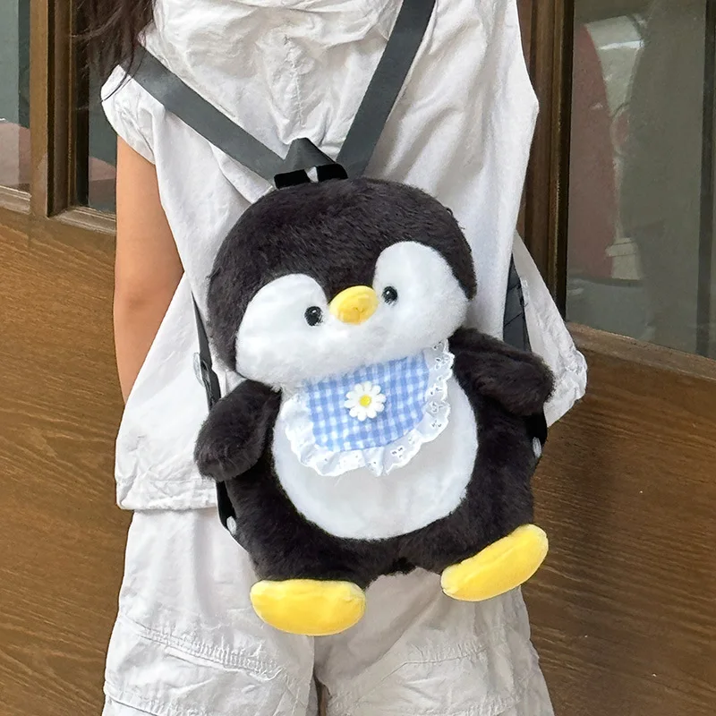 Kawaii Plush Backpacks Stuffed Animal Penguin Bags Cute Children Teenager Gifts Soft School Backpack