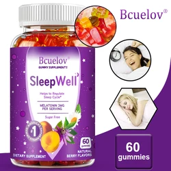 Melatonin Gummies 3 Mg - Fall Asleep Naturally, Fight Insomnia, Support Immunity, Improve Rest Quality and Sleep Cycles