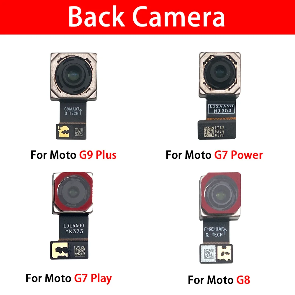 5Pcs，Tested Replacement F​or Motorola Moto G Stylus 2021 G7 G5 Plus G9 Play G8 Power Lite Rear Big Back Camera Module Flex Cable