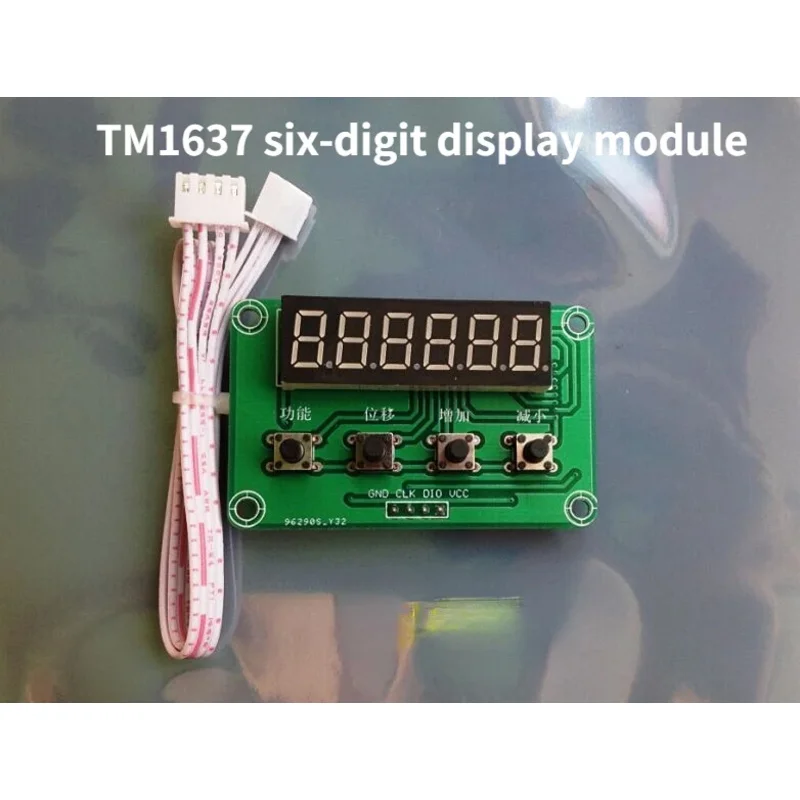 TM1637 Six-digit Digital Tube Display Module Key Scanning Module 4-wire I2C Driver to Send 51 Programs