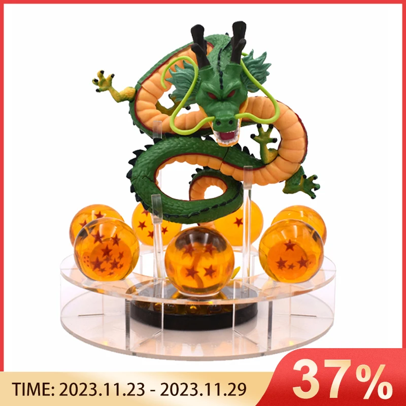 

Anime Shenlong Figures Set Esferas Del Dragon and 7 Stars DBZ Balls 3.5cm Shelf Figurine Collection Model Toys