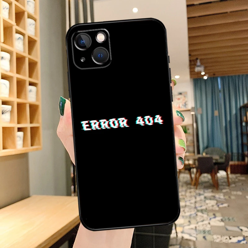 Error 404 not found Phone Case For iPhone 13 Pro Max 16 15 11 12 14 Pro Max mini XR 15 16 Plus 16e Cover Coque
