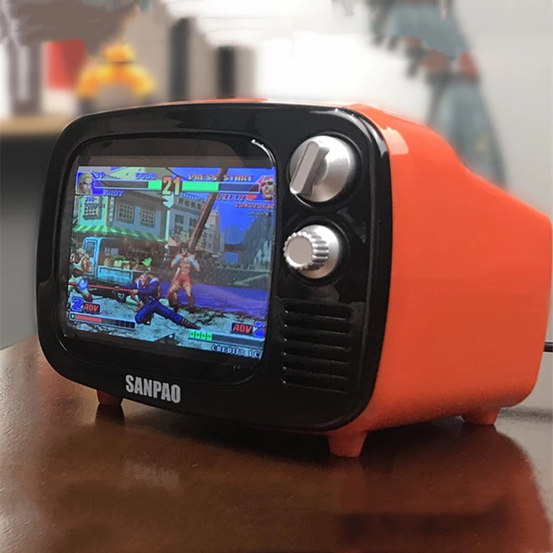 ノスタルジックな 3.5 インチ テレビ ミニ ポータブル テレビ スリー