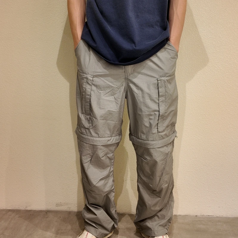 

Летние повседневные длинные брюки с множеством карманов, рабочая одежда, с защитой от УФ-излучения, со съемными элементами, свободного кроя, молодежные