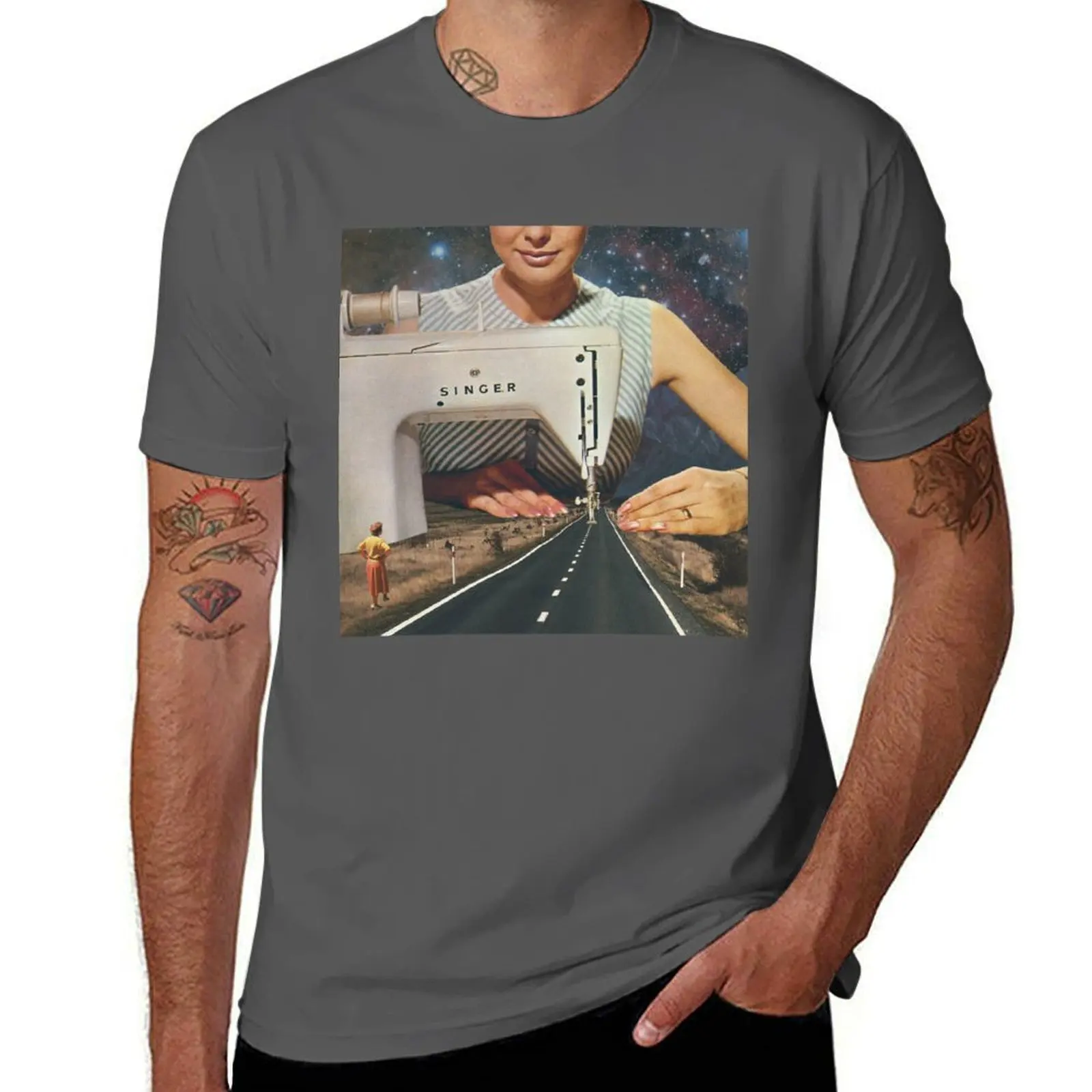 

This is how a road gets made - Sewing Machine T-Shirt man t shirt cotton man graphic t shirt T-Shirt