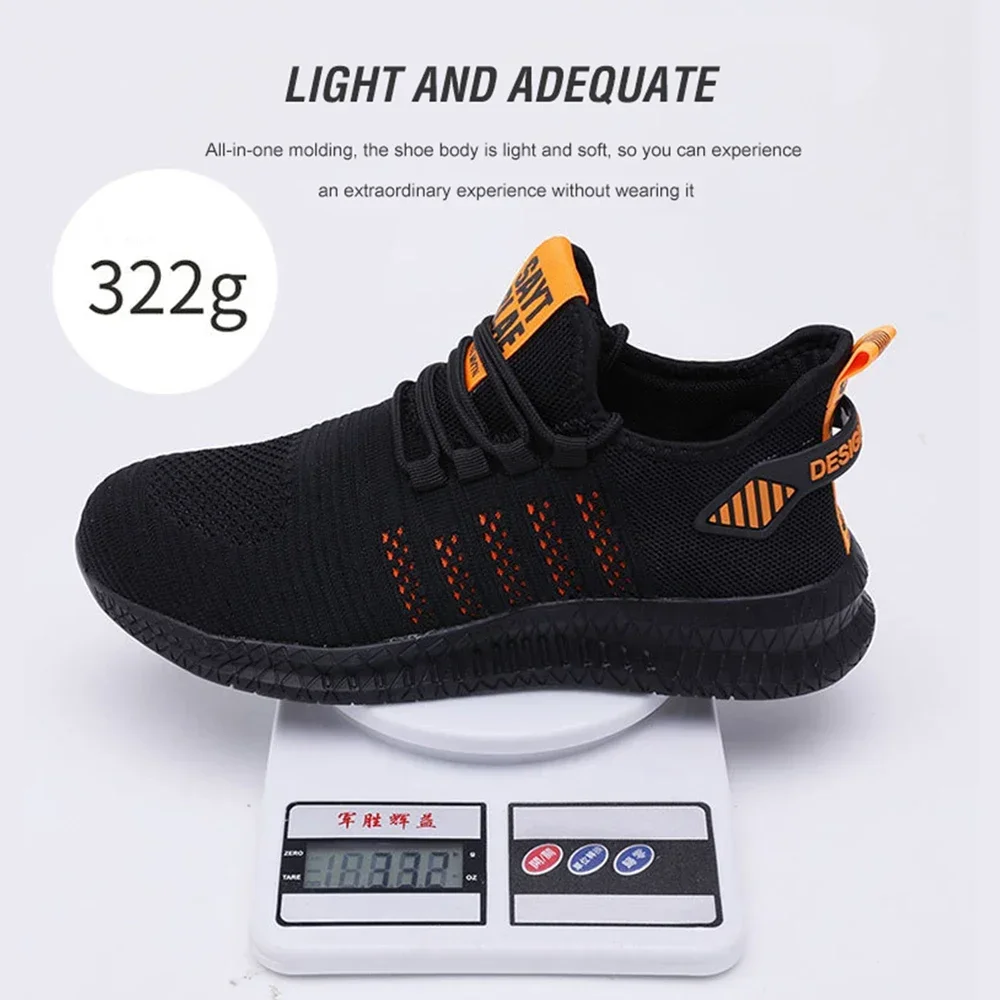 2024 Industrial Safety Boots Wih Steel Toe Anti-Smash Men Safety Work Shoes Breathable And lightweight Stylish Working Sneakers