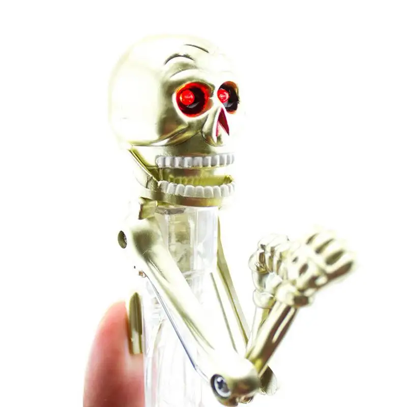 Halloween Pen With Light Halloween Pen Funny Boxing Skeleton With LED Light Adults And Children Ballpoint Pens Ergonomic Grip