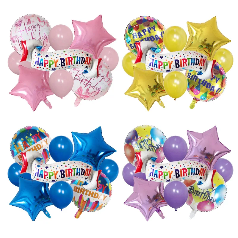 Globos de aluminio de helio para fiesta de cumpleaños, pancarta de feliz cumpleaños, rosa, azul, negro, decoraciones para bebés, niños y adultos de 18 a 30 años