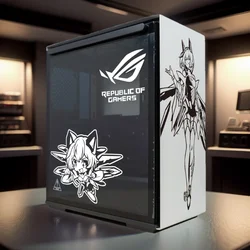 ROG SE7EN Anime Stickers for Atx PC Case,Personality Graffiti Decor Vinyl Decals for Computer Chassis Skin,Hollow Out Sticker