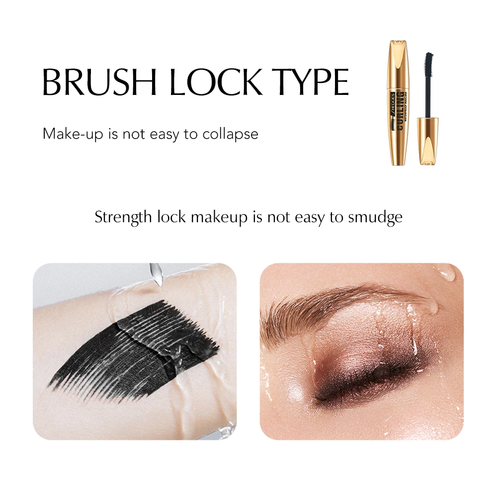 SHEDOES Mascara lisse et naturel longue durée, Anti-taches, allongeant, bouclé, volumateur, crée des cils enchanteurs