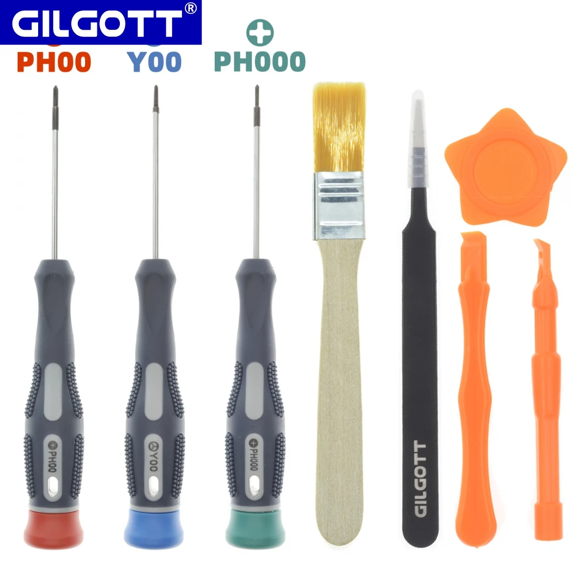 GILGOTT 8PCS in 1 Phillips Cross Y Type Triwing Screwdriver Opening Tool Set for Nintendo Switch OLED NS Lite NEW2DSXL Wii DSi