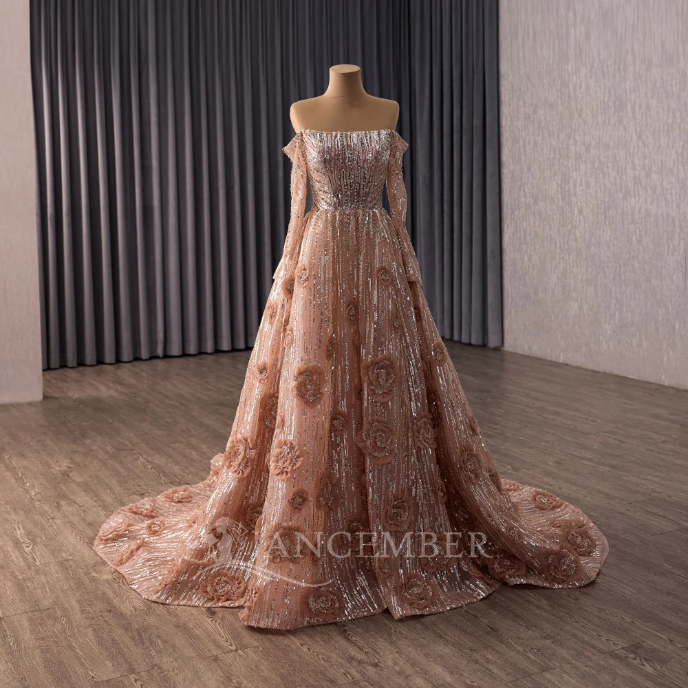 

Vintage V-Neck Pink Long Sleeve Quinceanera Dresses Sequined Lace A-line Sweet 15 Dress Customize vestidos de 15 quinceañeras