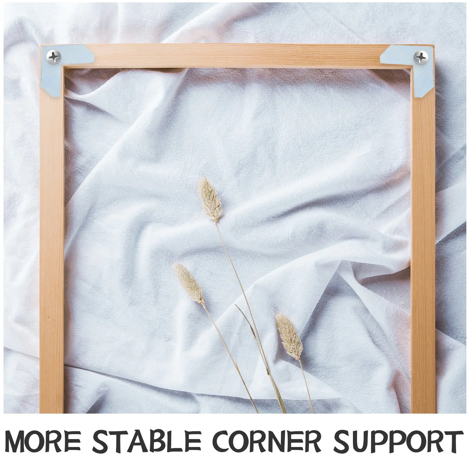 50Pcs Metal Picture Frame Corner Brackets Thickened Aluminum 90 Degree Frame Corner Brace Wood Joint Bracket Gallery Hardware
