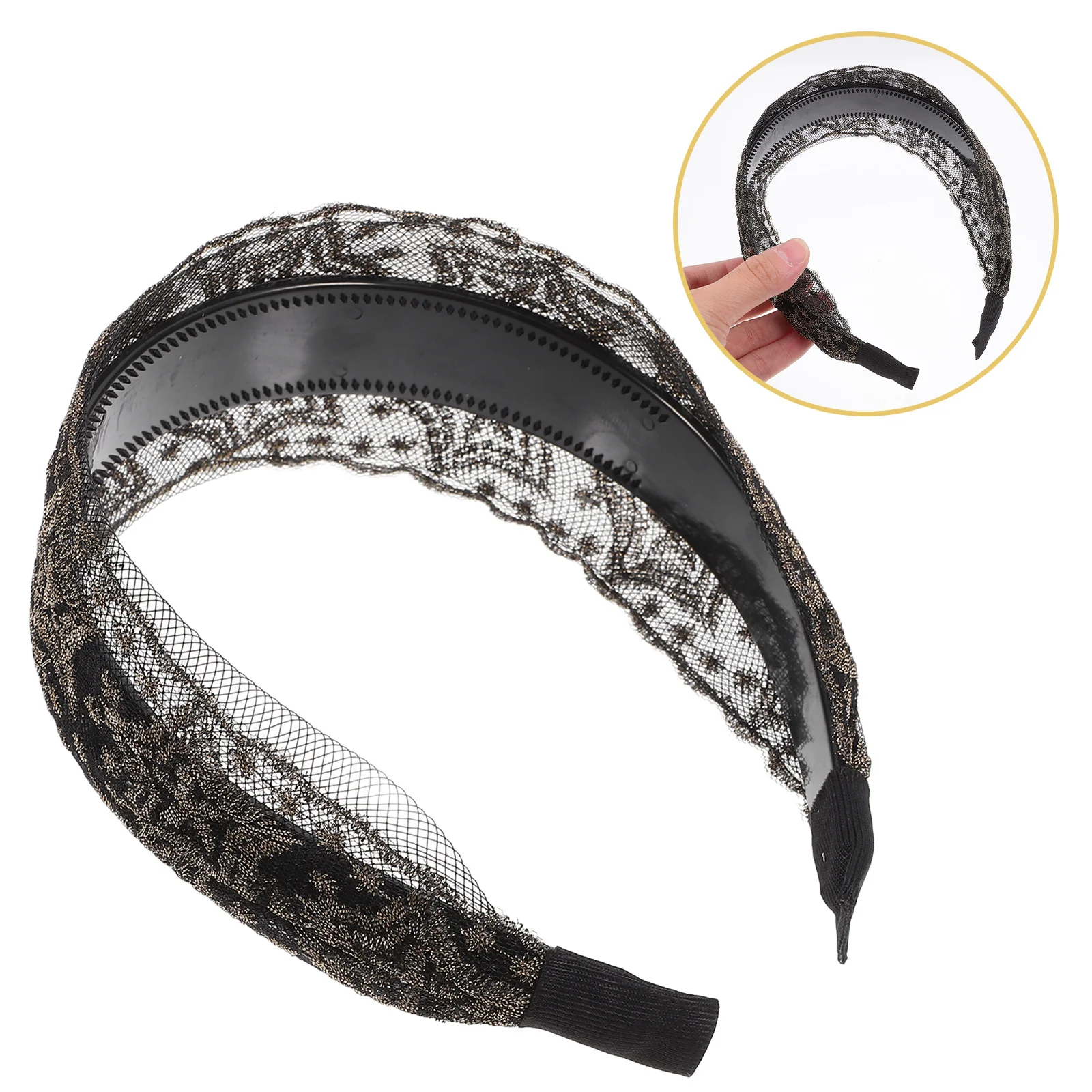 

Chic Wide Headband Women Hair Decorations Versatile Stylish Appearance Ideal Present Girlfriend Wife Wide Lace Headband