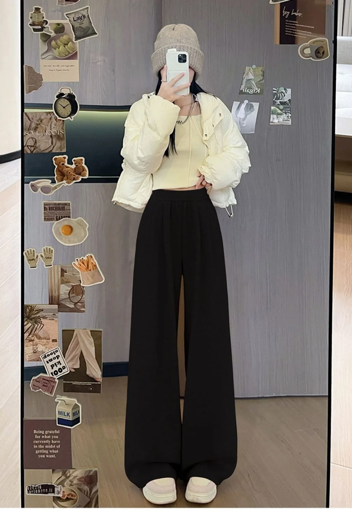 

Широкие брюки, уличная одежда, женские летние ультратонкие перфорированные мягкие брюки в горошек, сексуальные легкие Kpop Hipster 2025 г.