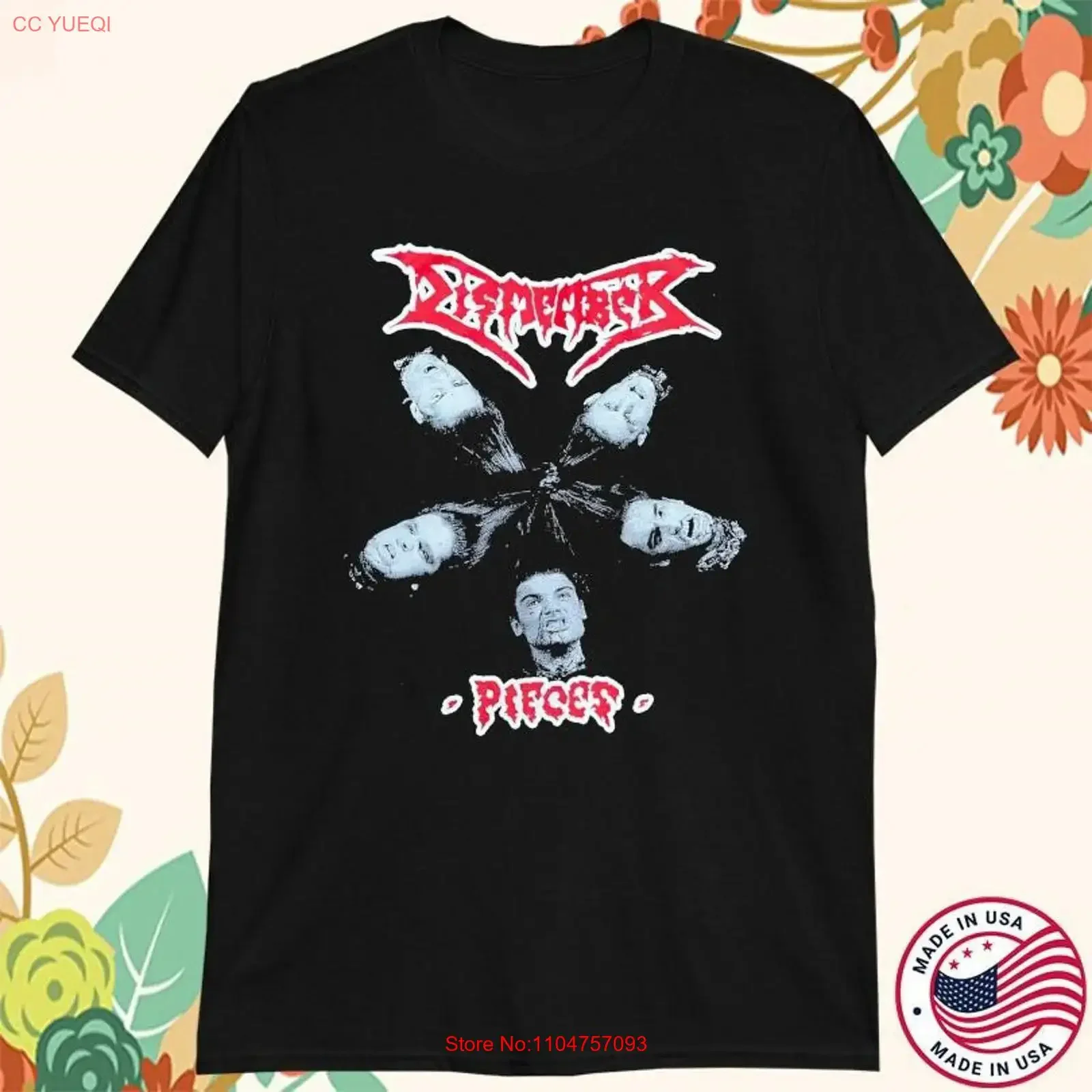 Dismember band Pieces black T shirt tee All sizes XA952 vintage Washed Comfortable Casual graphic streetwear Breathable Stylish