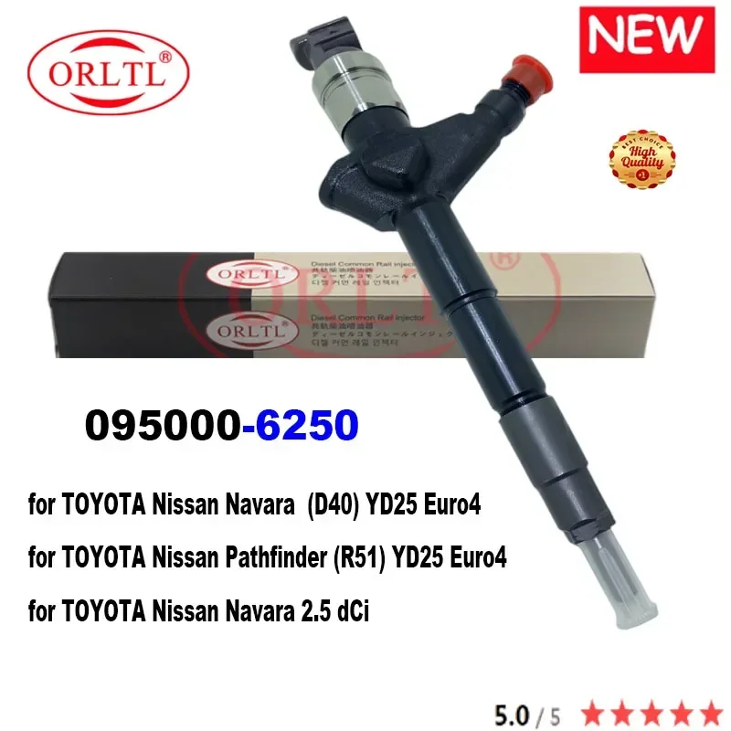 NEW Genuine 095000-6250 0950006250 0950006250 Diesel Engine Fuel Injector For TOYOTA Nissan Navara Injector