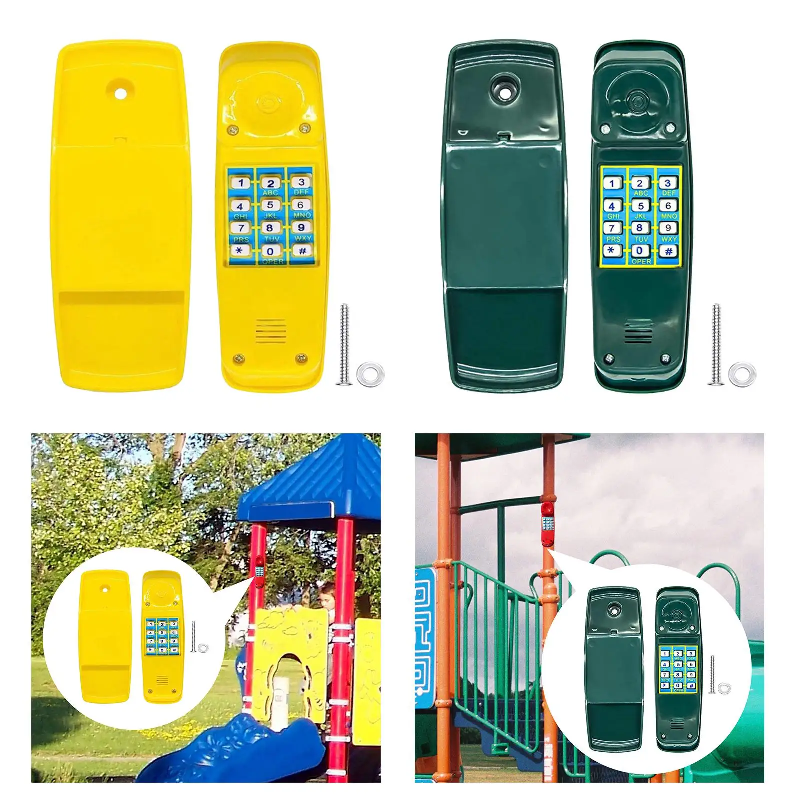 Swing Set Phone Toys Pretend Play Numeric Key Telephone for Educational Gift