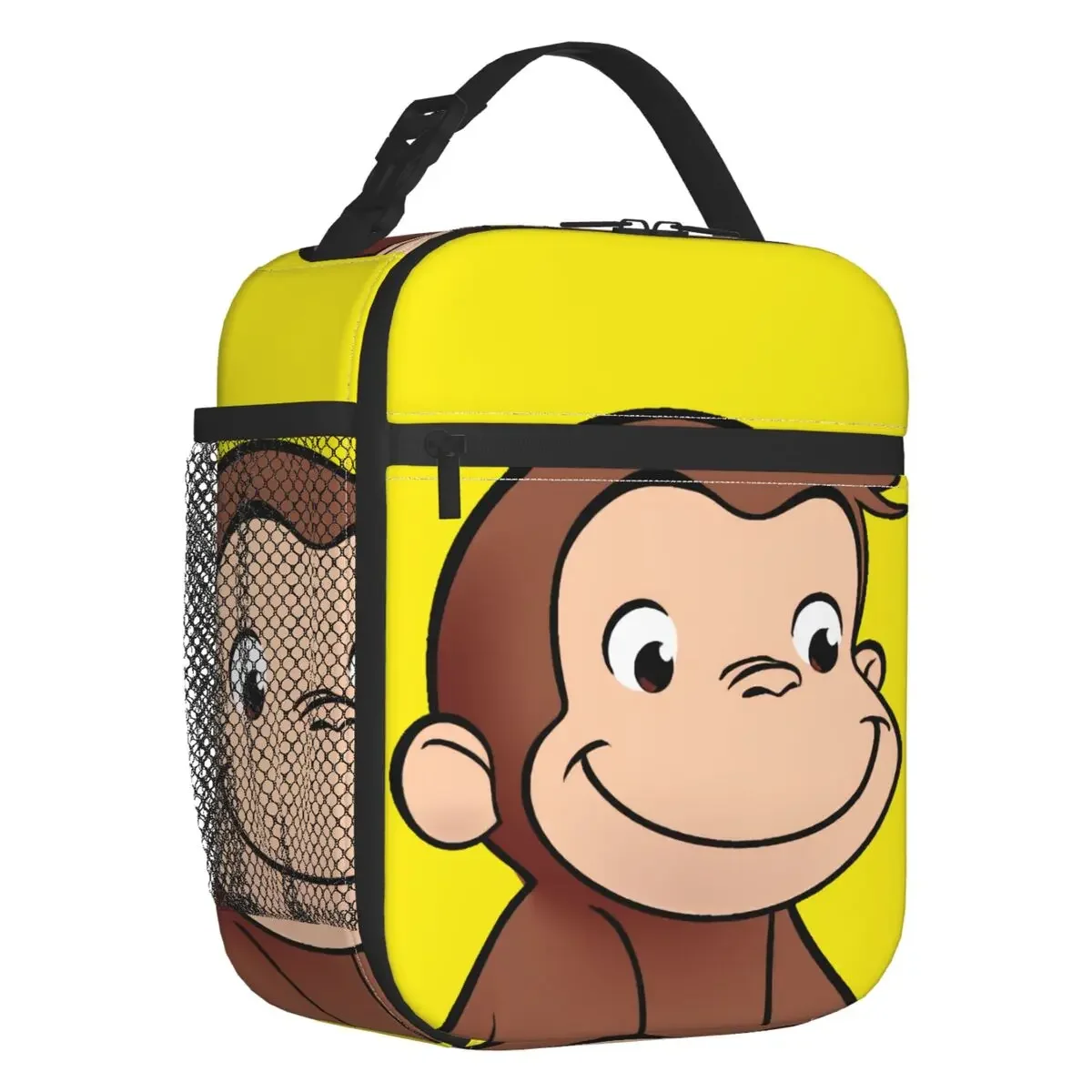 Curious George Children\'s Books Portable Lunch Box Women Leakproof Brown Monkey Cooler Thermal Food Insulated Lunch Bag School