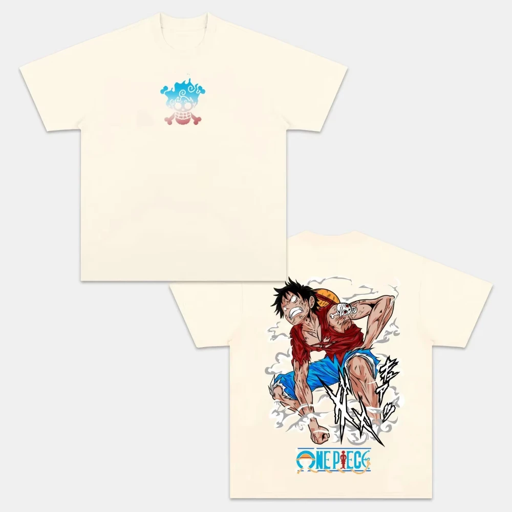 

Японская периферийная футболка ONE PIECE Luffy Sauron 2021, летние мужские и женские хлопковые топы с короткими рукавами, Ins