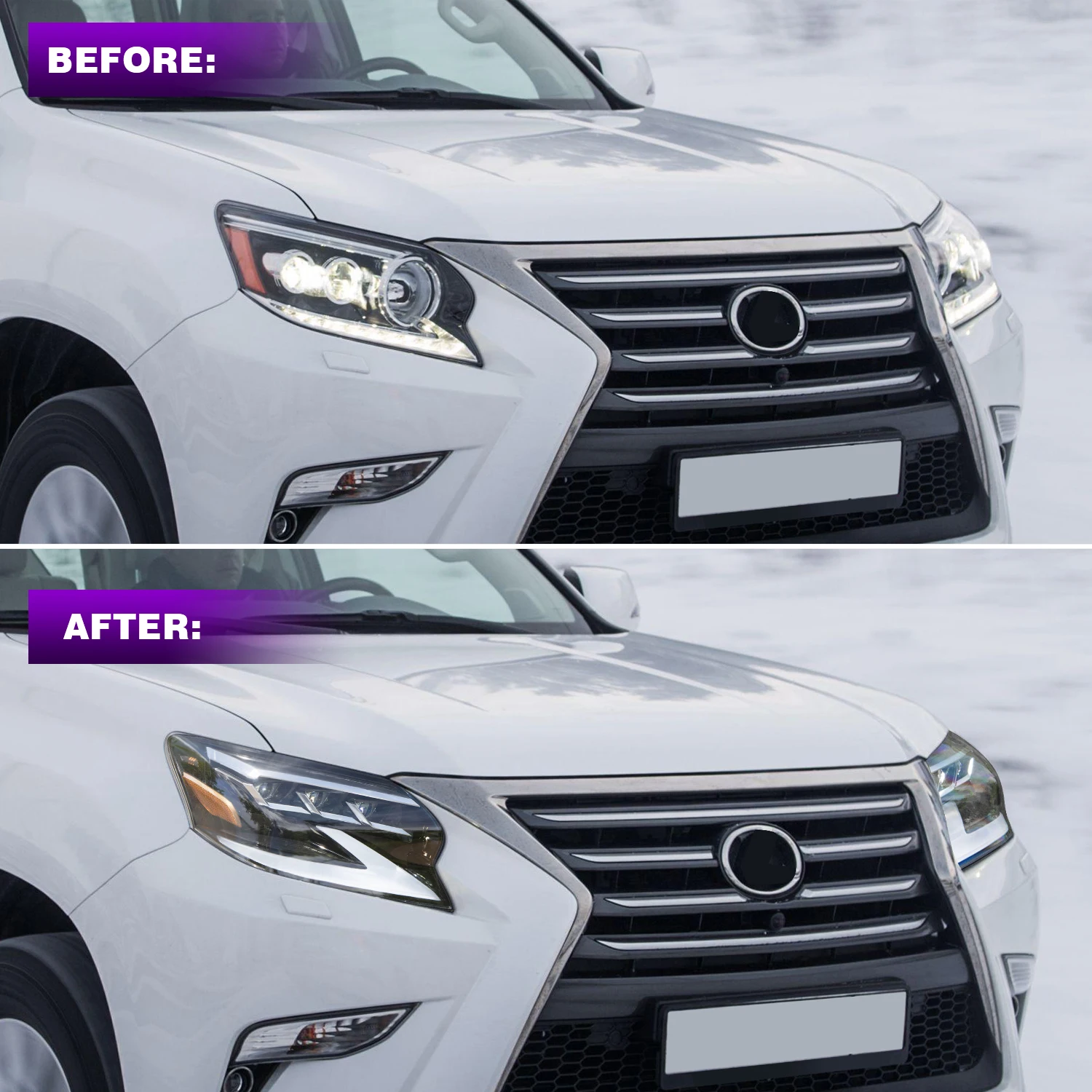 Archaic Factory Car Front Lamp DRL Led Head Lamp With High Beam Low Beam For Lexus GX460 Headlights 2015-2022 Upgrade 2020