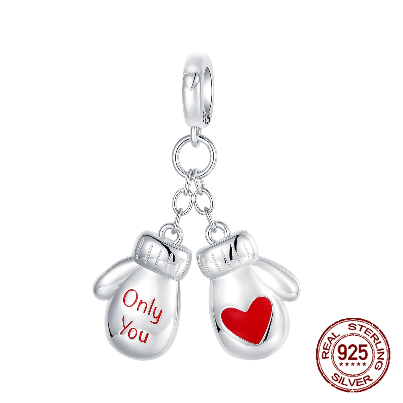 

Стерлингового серебра 925 пробы, минималистичные короткие зимние перчатки, подвеска-подвеска, подходит для оригинальных браслетов-подвесок, женские ювелирные изделия своими руками, подарок