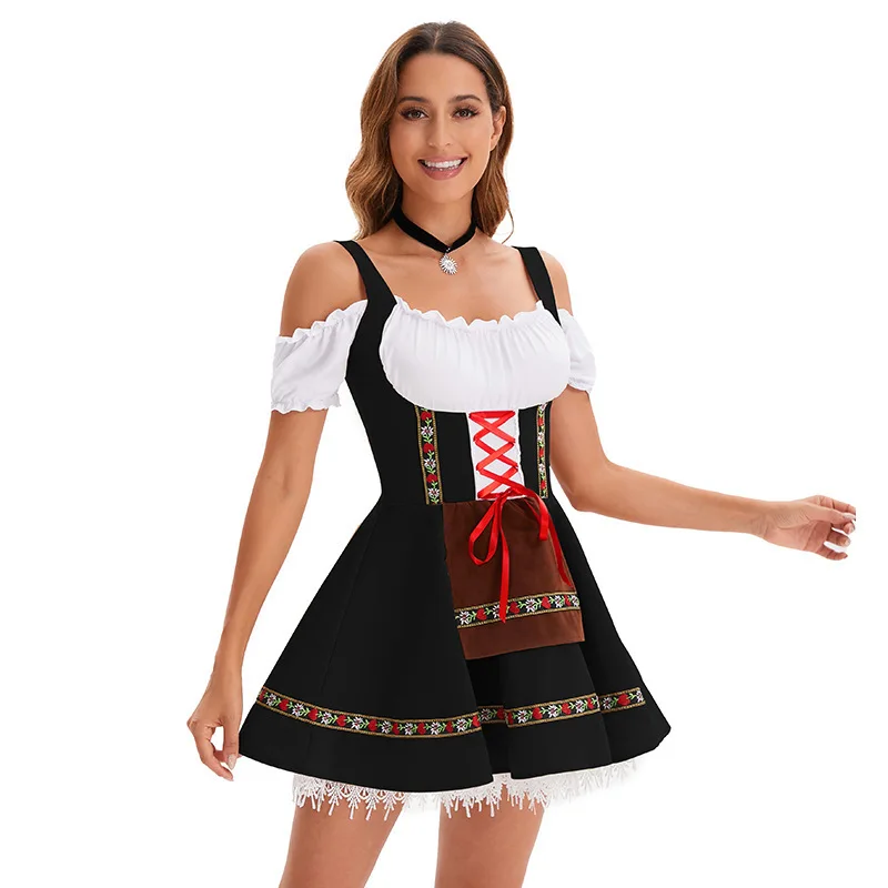 Loween Par Traje Beer Girl Dr Performance Outfit Traje de Palco Par Dr Feminino Faion Desgaste Étnico Tradicional
