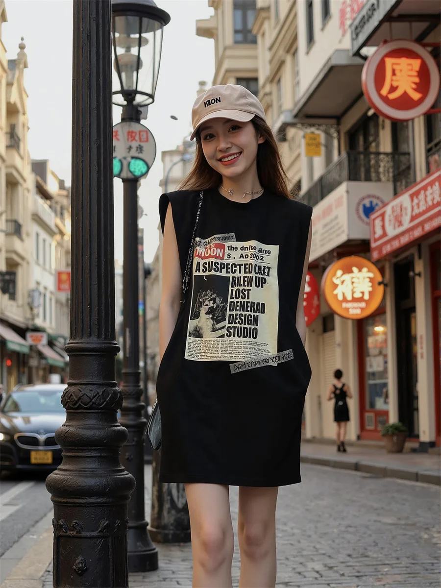 Women'S Dress Harajuku Trend Black Appliques Smocking Shirring Bows Hand-Pleated Ruffles Gathered Fluffy Puff Sleeve Waistband