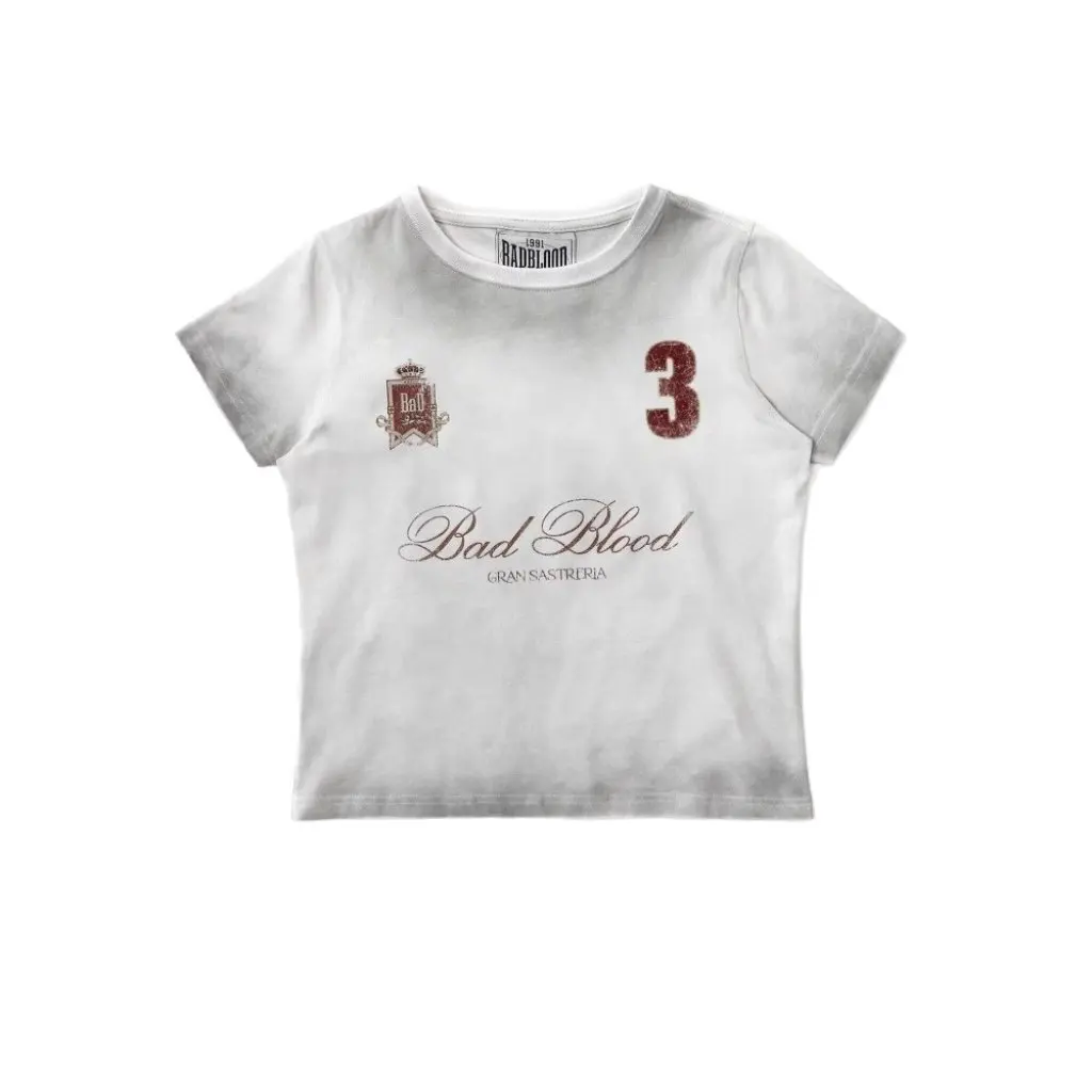 

Unisex Loose T-shirt American Style Retro Logo Tie-Dye Short-Sleeve Top for Couple Spice Girl Style Casual Slim-fit T-shirt