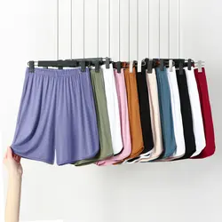 Pantaloncini modali di grandi dimensioni pantaloni corti larghi casuali estivi pantaloni larghi sottili sopra il ginocchio tinta unita XL a 6XL