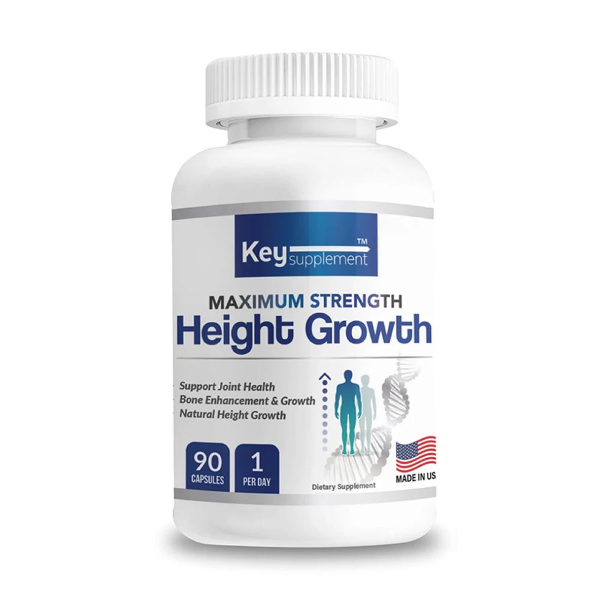 

Natural Height Growth Supplement for Teens and Adults To Increase Bone Strength and Grow Taller, with MSM, Vitamin D3
