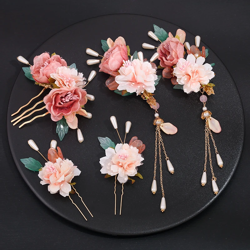 

Women Laides Flower Pearls Hairpin Set , Hair Accessories Decoration